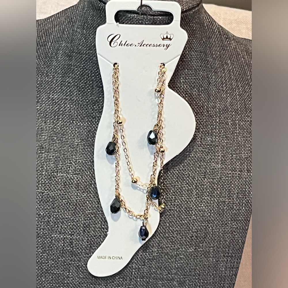 Chloe Fashion Crystal Ankle Bracelet.